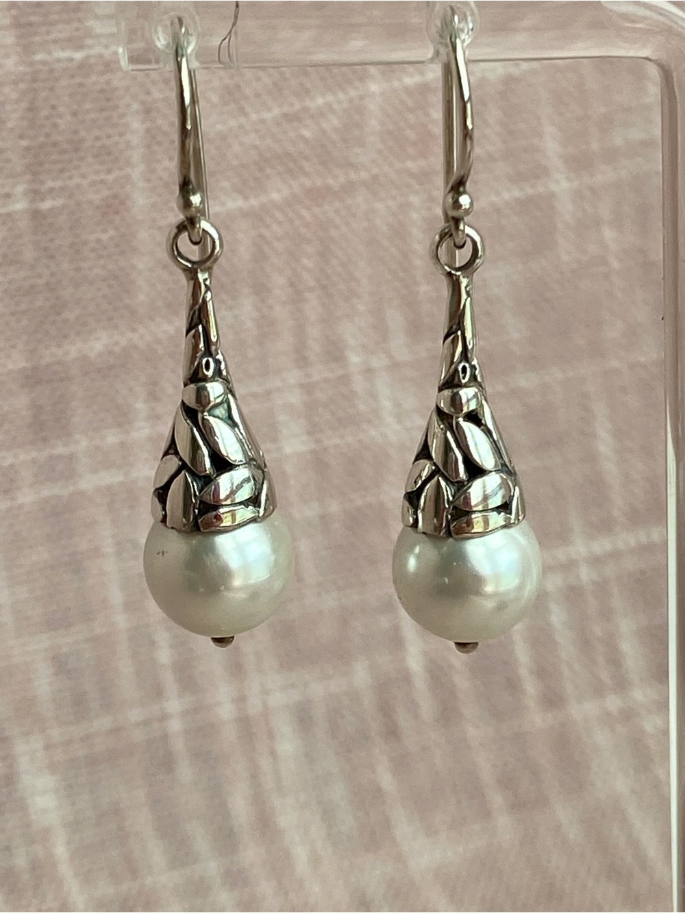 Sterling silver freshwater Pearl Drop Earrings